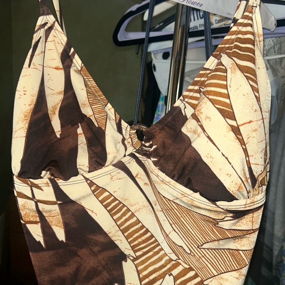 Speedo Vintage Swimsuit 1 Piece Abstract Design sz 16/18